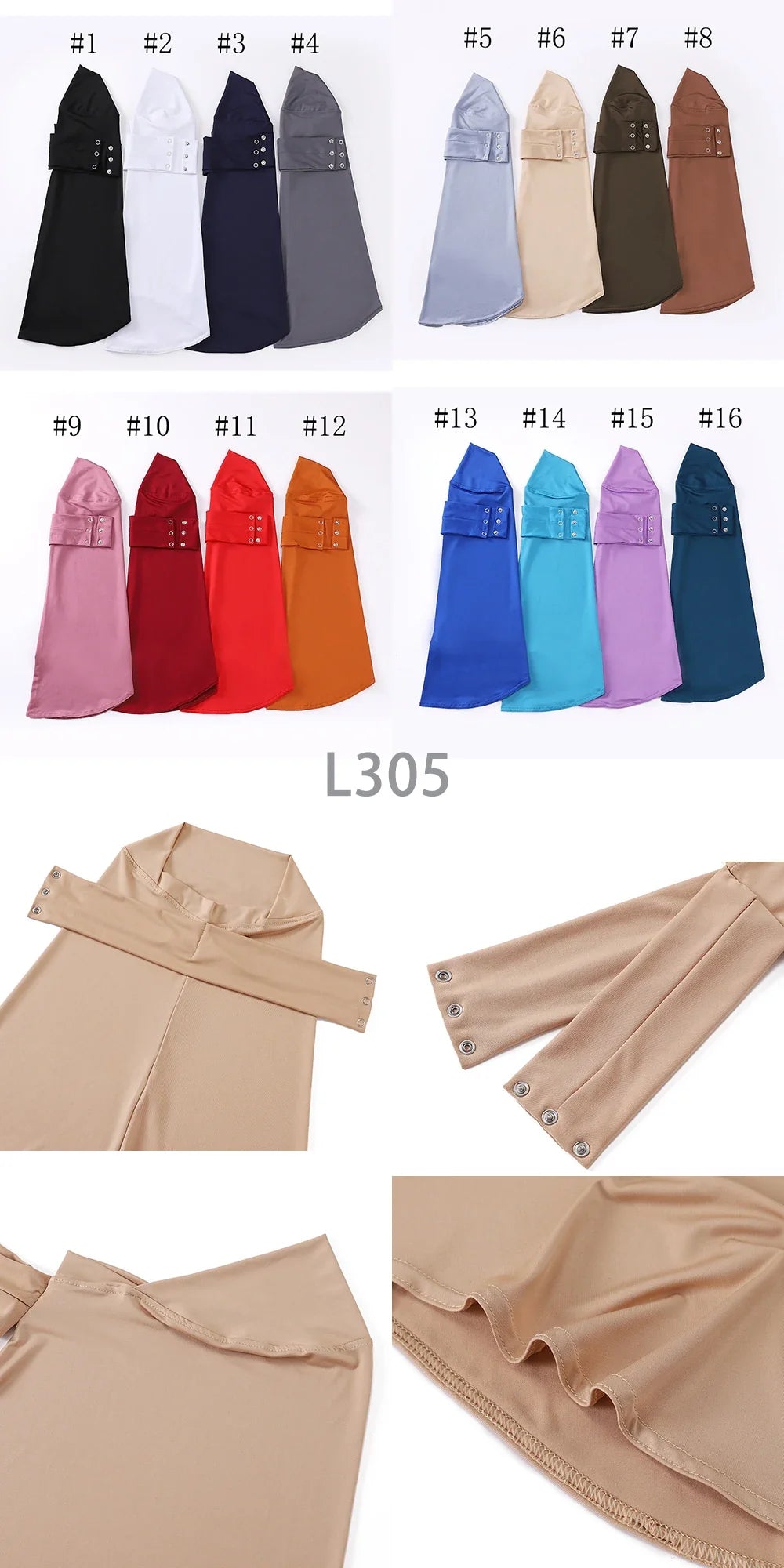 Instant Jersey Hijab - Full Cover Undercap