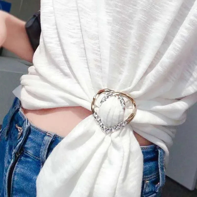 Crystal Scarf Buckle - Decorative Brooch Clip