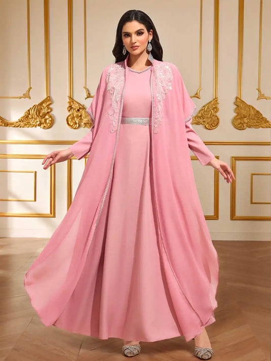 Embroidered Abaya Dress - Modest Maxi Kaftan