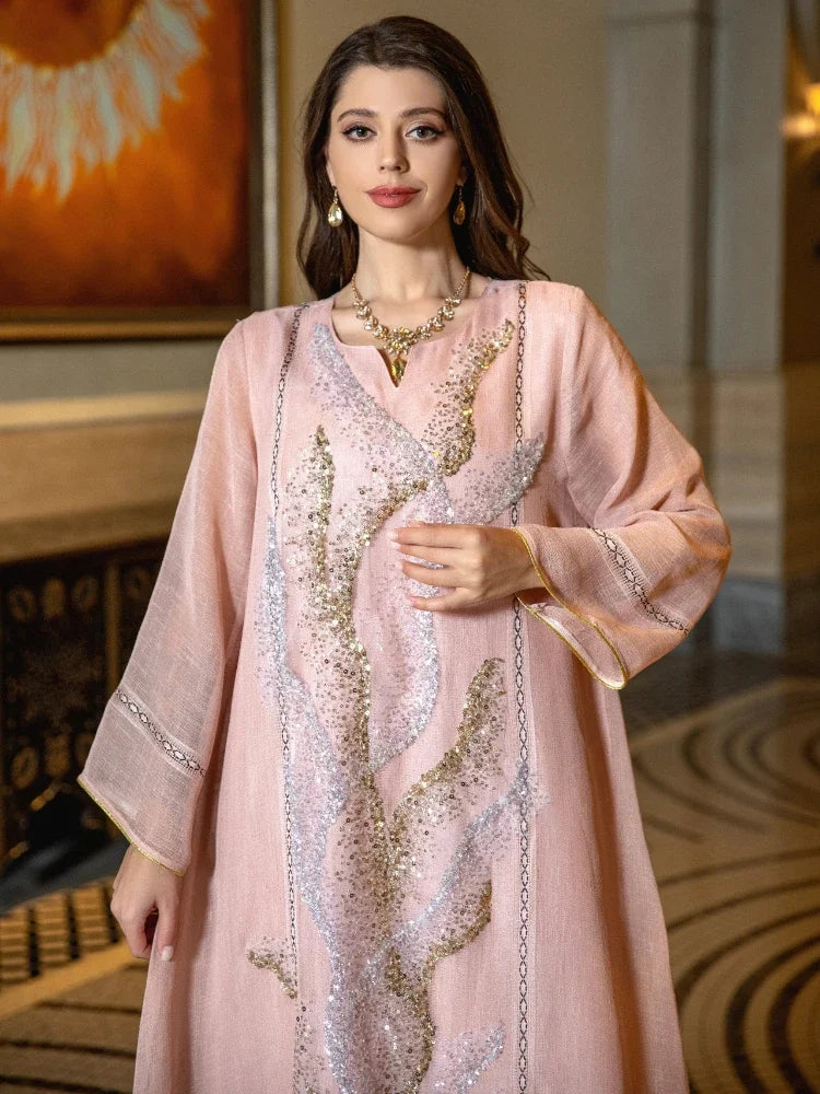 Sequin Abaya Party Dress - Morocco Kaftan