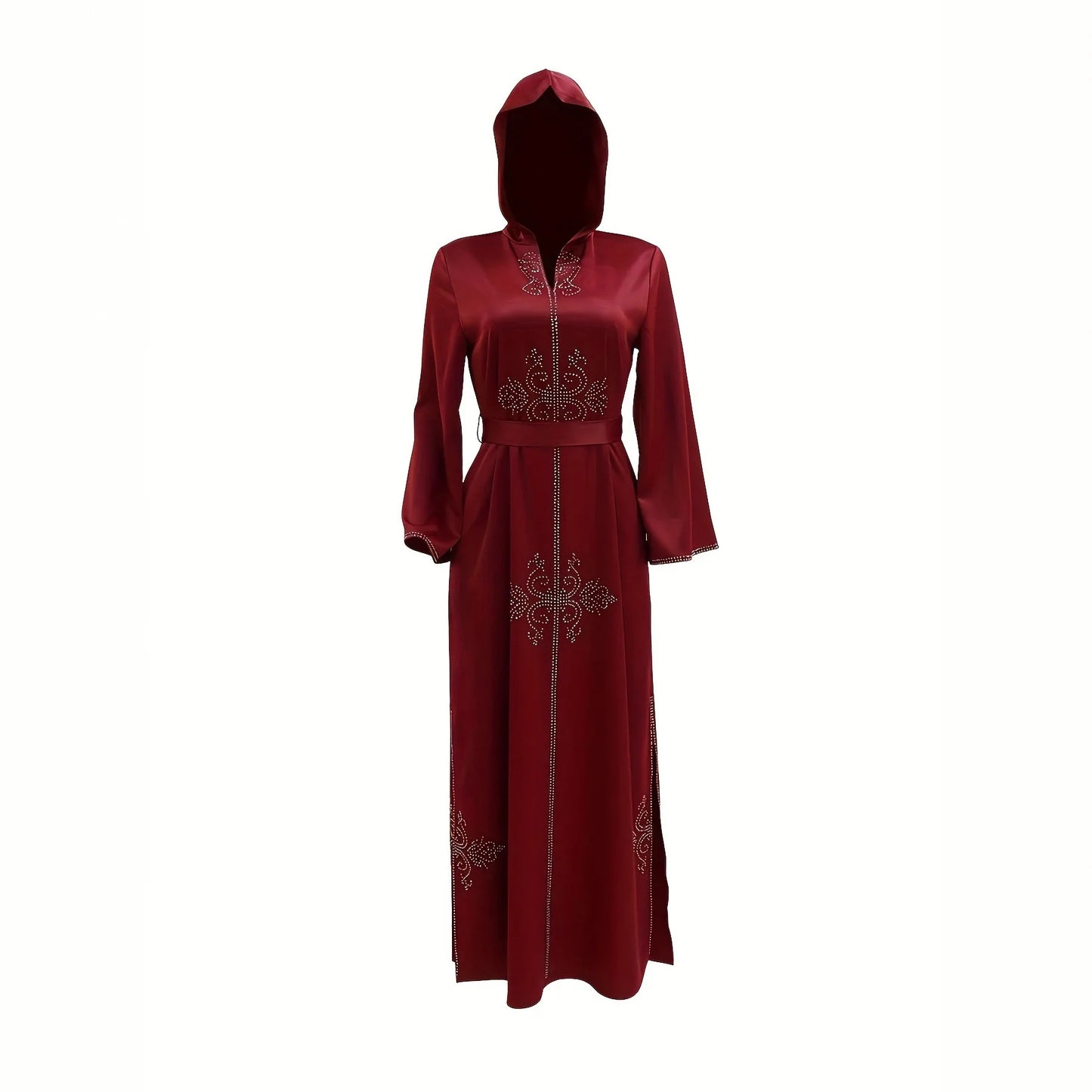 Diamond Hooded Abaya - Kaftan Dress