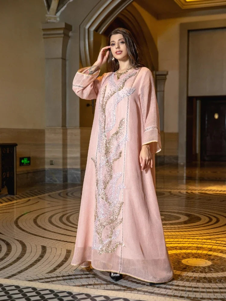 Sequin Abaya Party Dress - Morocco Kaftan