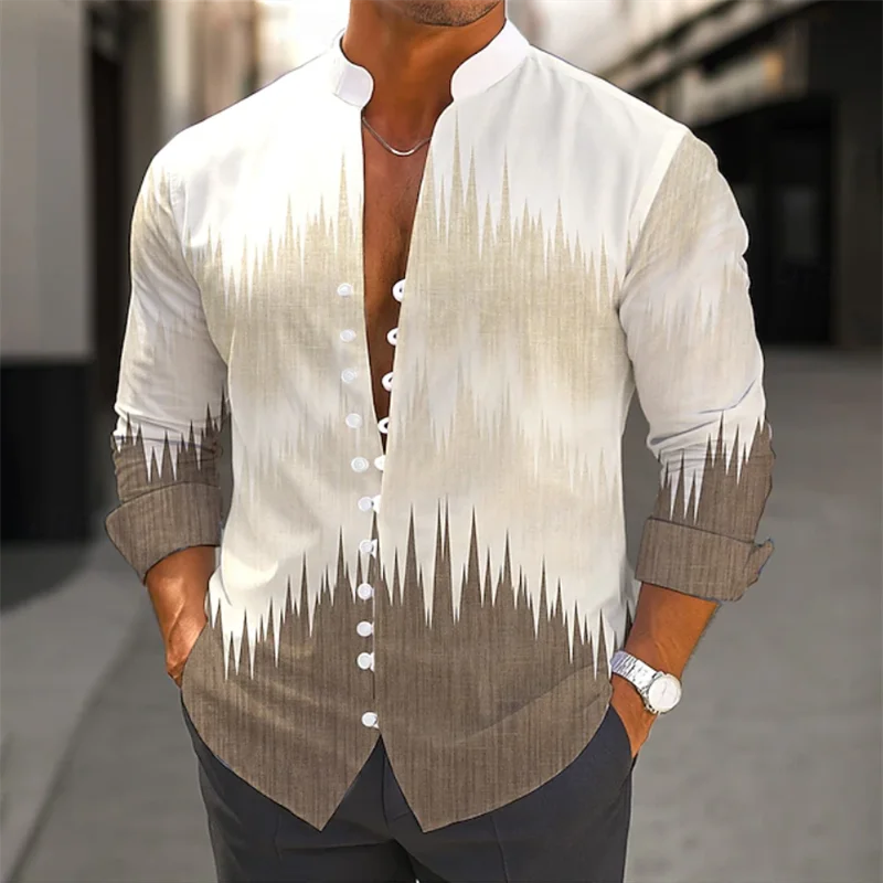 Men's 3D Flower Print Shir