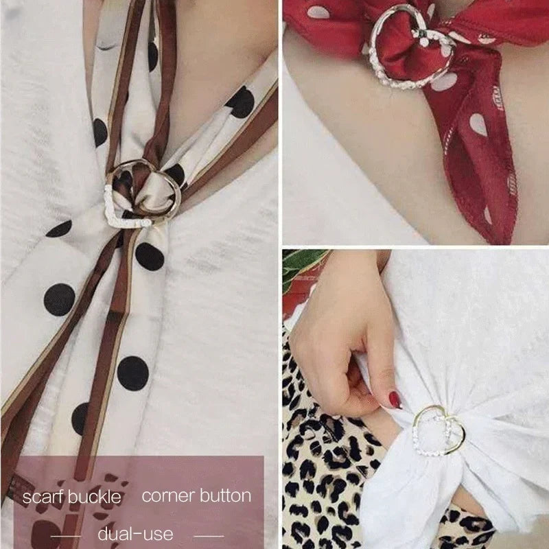 Crystal Scarf Buckle - Decorative Brooch Clip