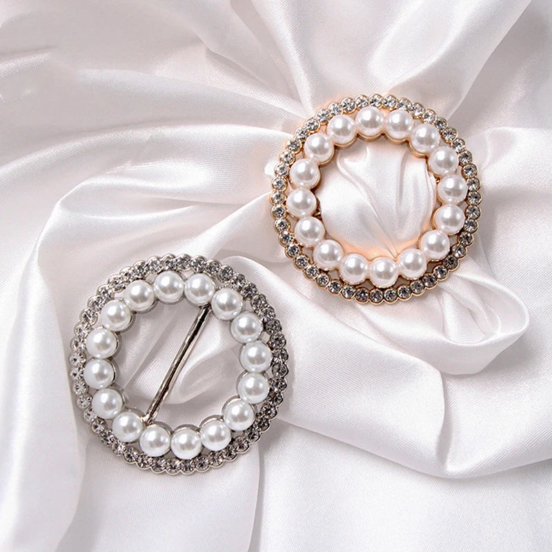 Pearl Hijab Buckle - Crystal Brooch Pin