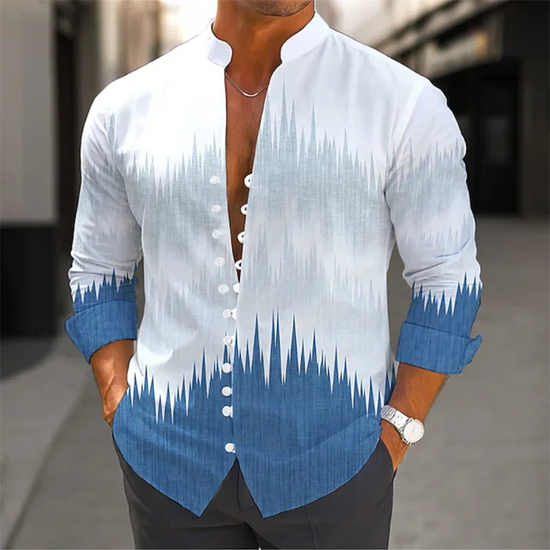 Men's 3D Flower Print Shir