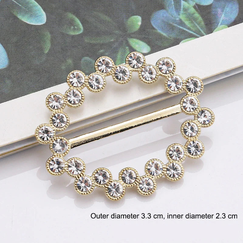 Pearl Rhinestone Brooch - Minimalist Pin