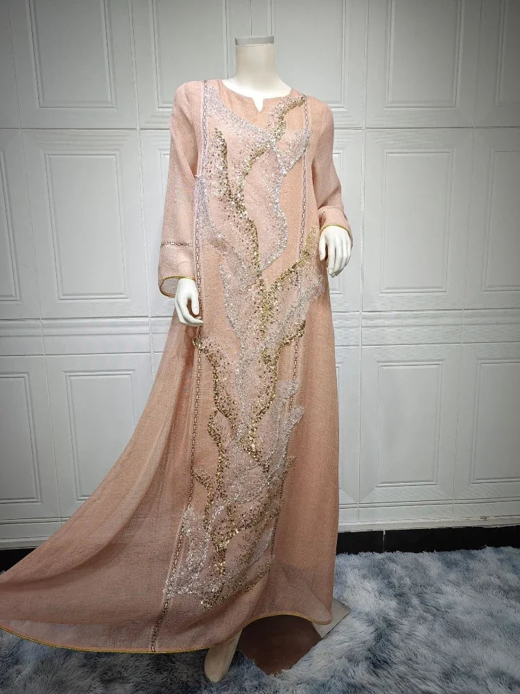 Sequin Abaya Party Dress - Morocco Kaftan
