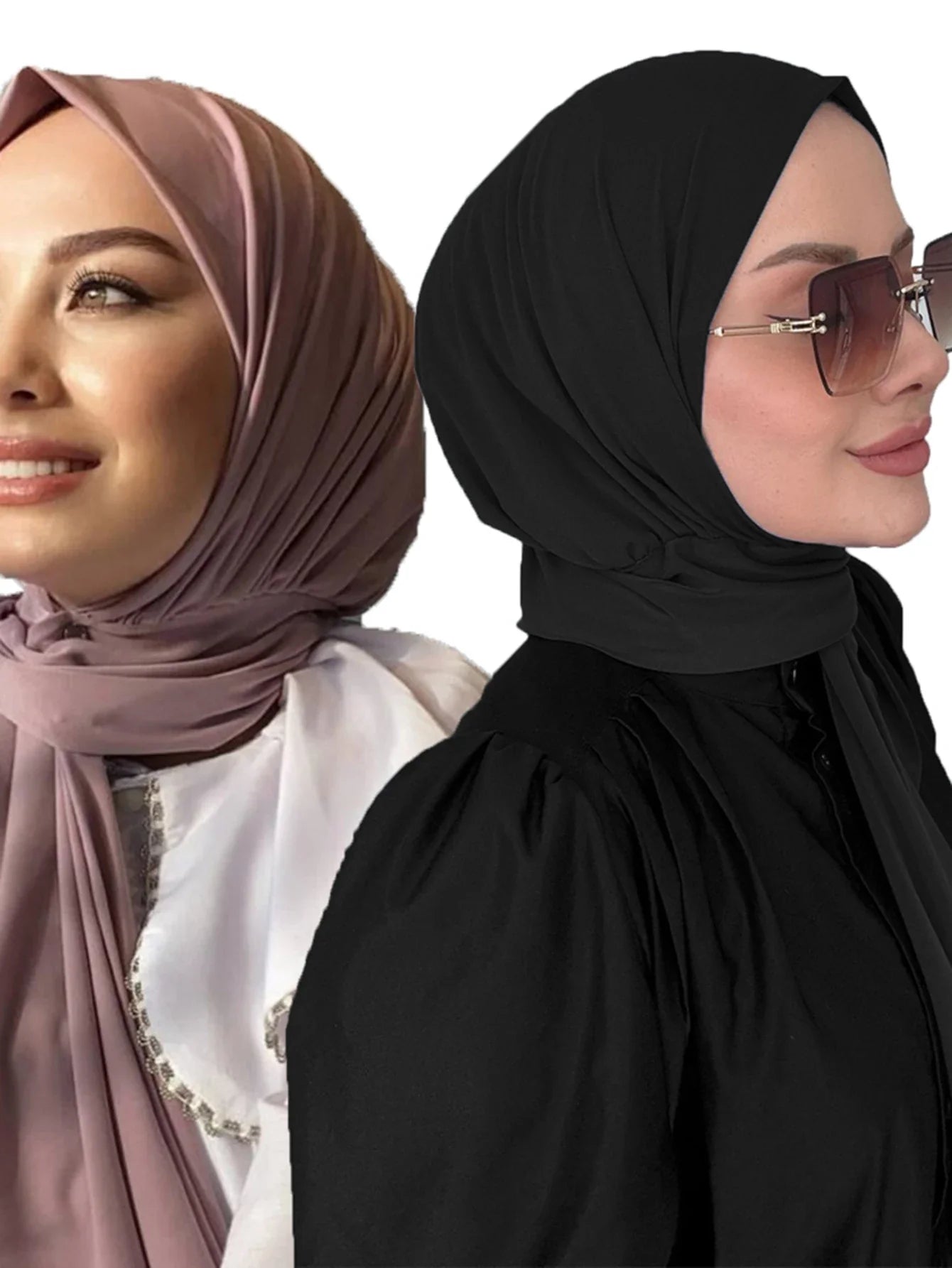 Instant Hijab with Button - Full Cover Turban
