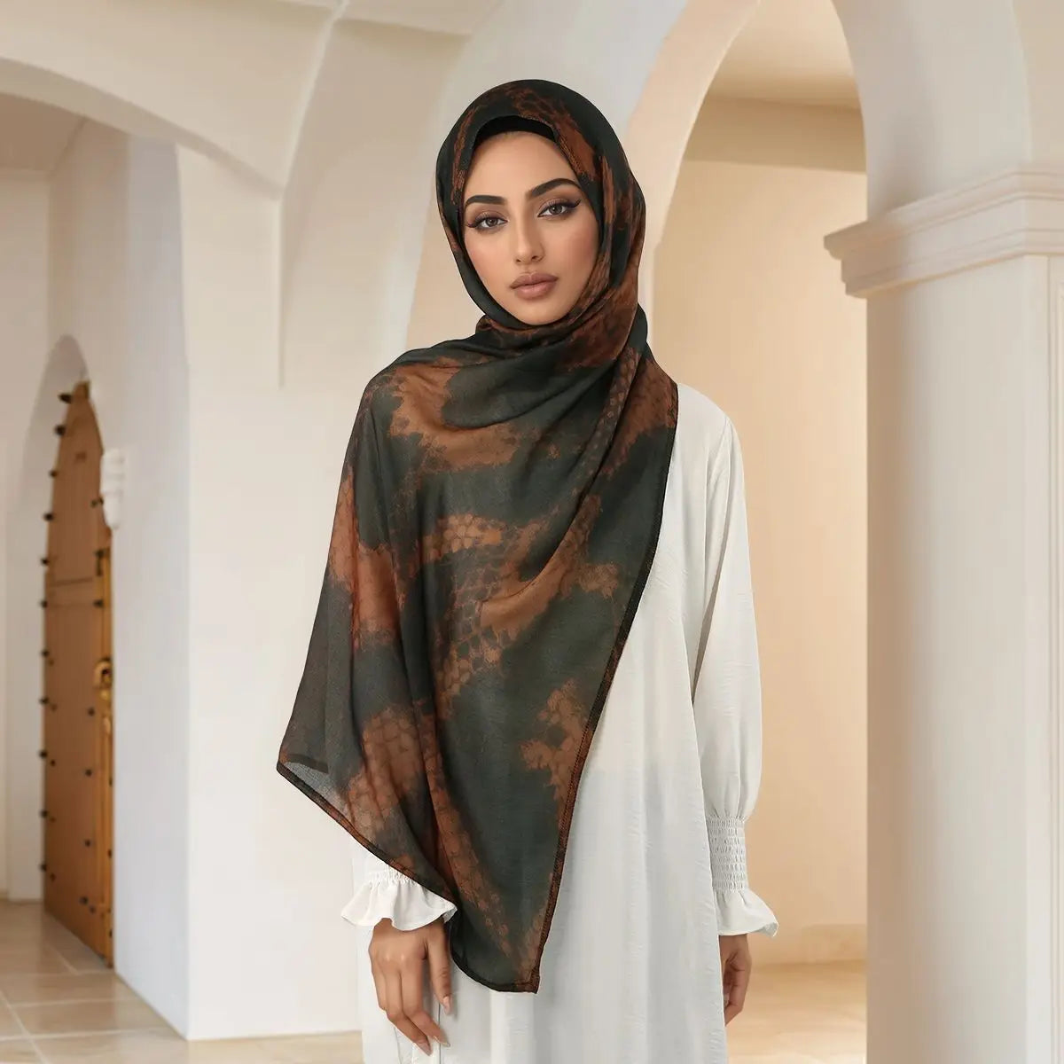 Watercolor Modal Hijab - Printed Scarf