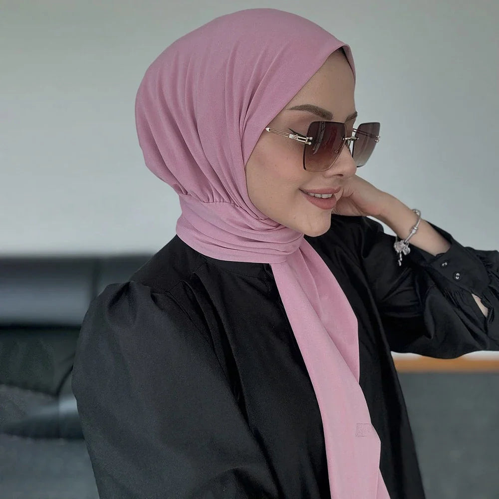 Instant Hijab with Button - Full Cover Turban