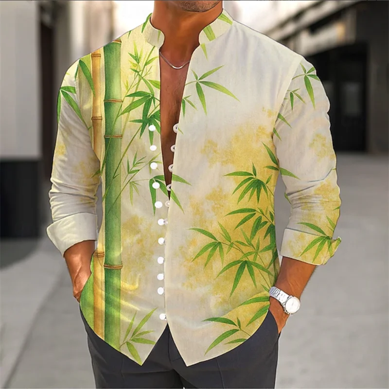Men's 3D Flower Print Shir