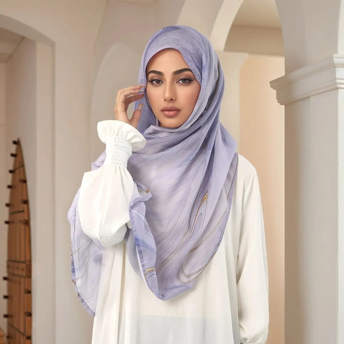 Watercolor Modal Hijab - Printed Scarf