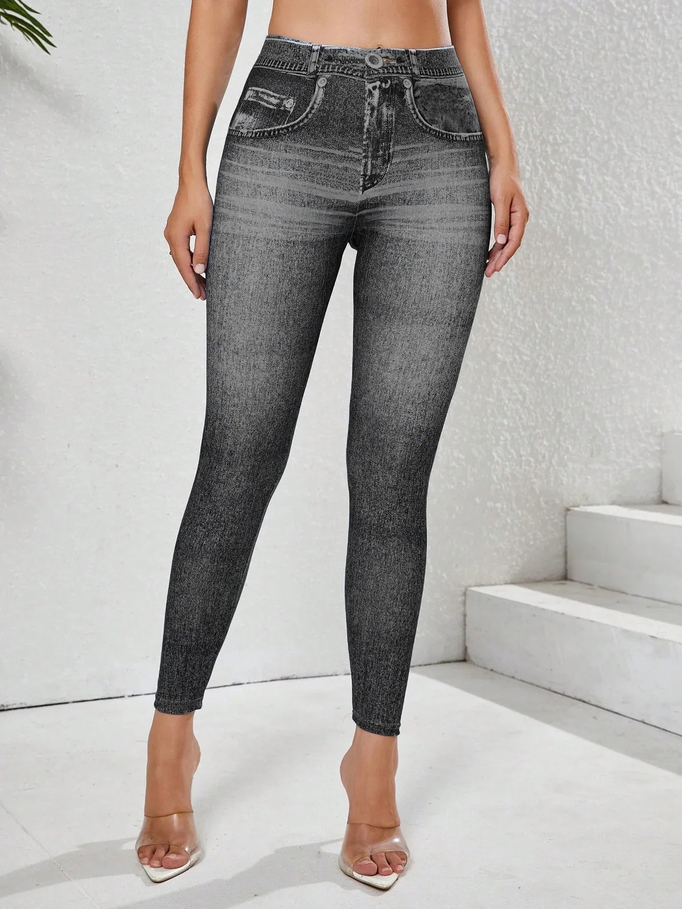 Non-denim Retro Leggings Women Sport Slim Tights Leggings Fitness High Waist Pants Clothing Workout Running Quick Dry Leggings