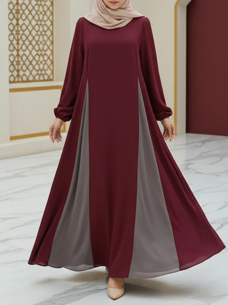 Elegant Modest Abaya Dress - Long Sleeve Maxi | Premium Dress