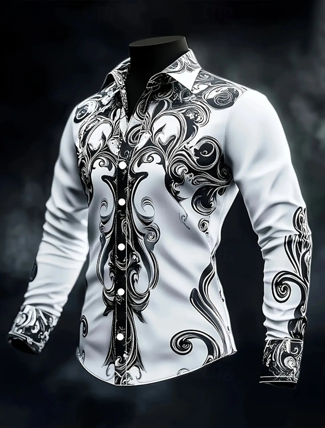 Men's Floral Print Rose Flowers Shirt