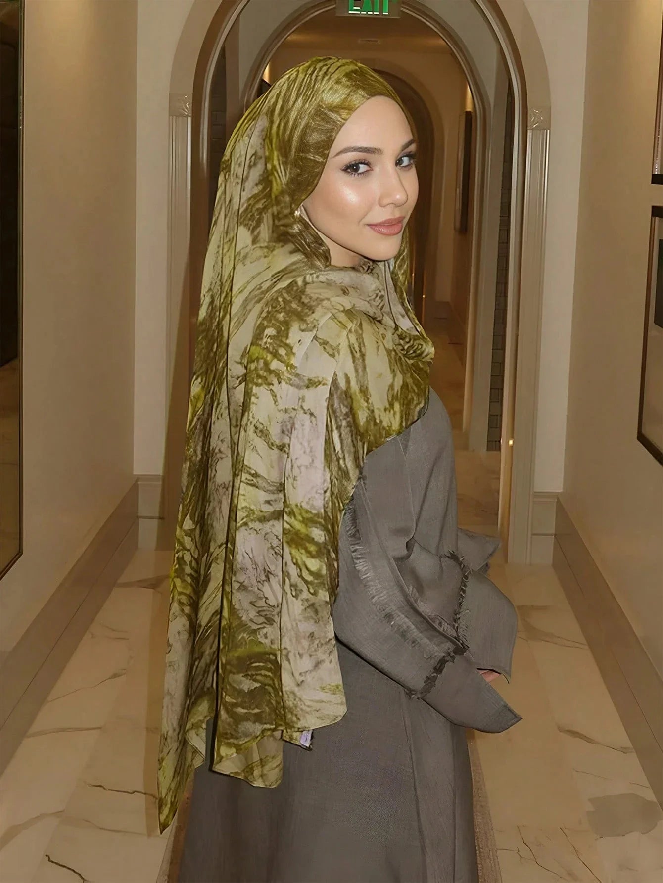 Watercolor Modal Hijab - Printed Scarf